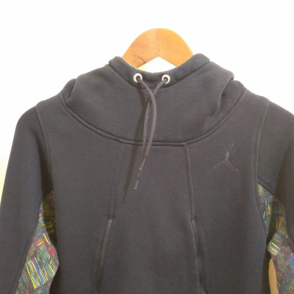 Air Jordan BHM Black Multicolor Pullover Hoodie - Sz Small - Picture 5 of 10